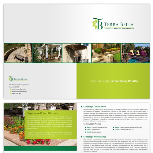 Create an upscale brochure for Terra Bella Landscape Architecture Design by vsardju