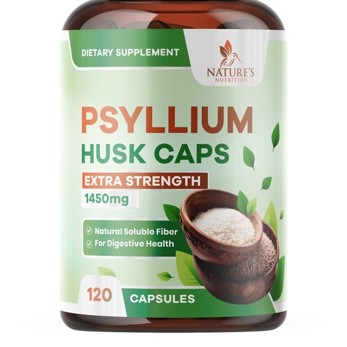 Natural Psyllium Husk Capsules Design needed for Nature's Nutrition Design by rashedhannan