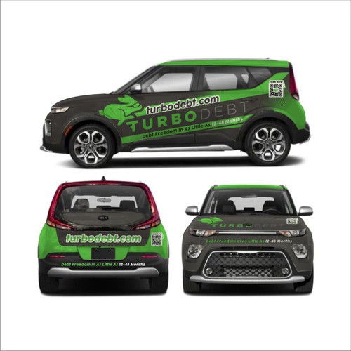 Kia Soul Car Wrap Design for Hot Fintech Startup Réalisé par e^design