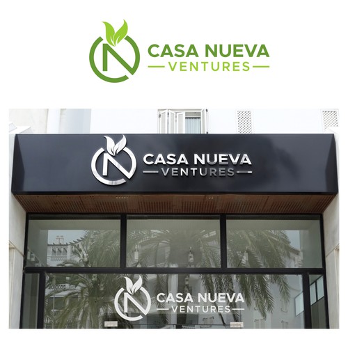 Real estate investing logo symbolizing growth Design by << NENTINEN >>