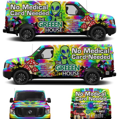 Psychedelic Alien, Mushroom and Hippy Design Needed for Food Truck Design by aricaturrash