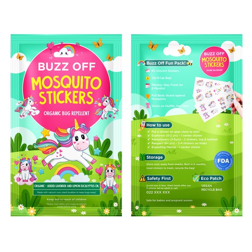 Mosquito repellent patches for Kids Design by rizal hermansyah