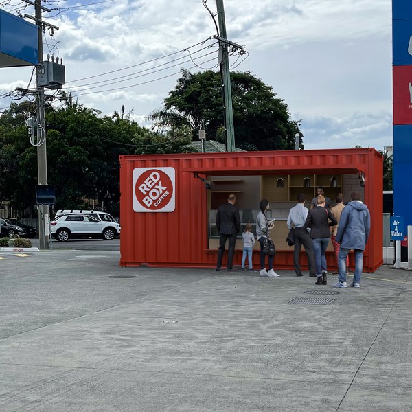 Design by JG10G titled "RedBox Gas station Render "