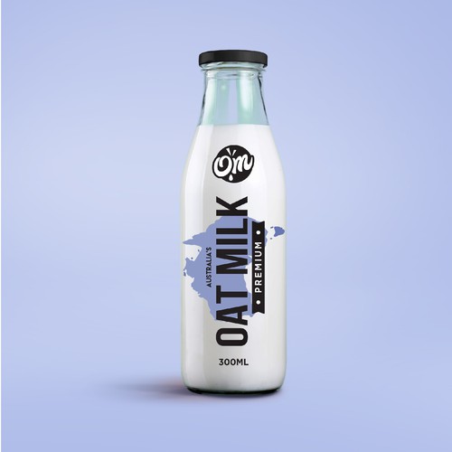 New oat Milk label Réalisé par Manu P C