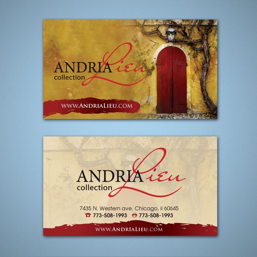 Create the next business card design for Andria Lieu Ontwerp door Tcmenk