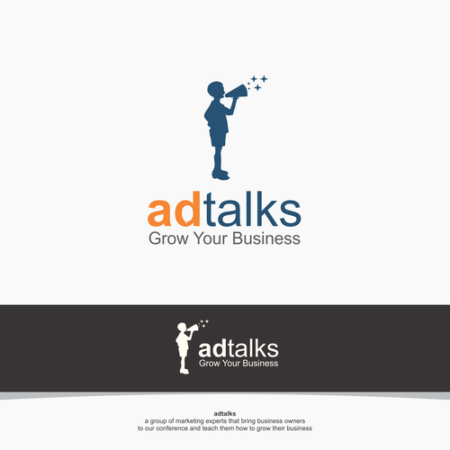 Ad Talks needs a smart logo complementing its Wizard of Ads cousin Design by maneka