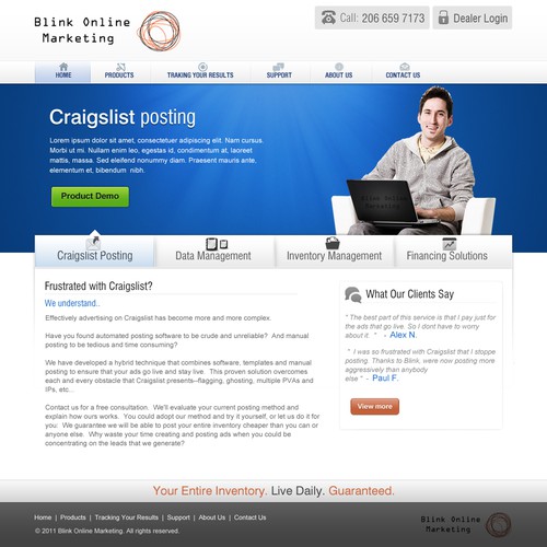Blink Online Marketing needs a new website design Design by codac