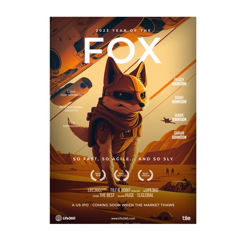 Life360 2023 Year of the Fox Poster Design by Alfaza502