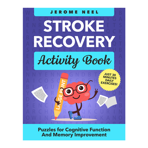 Stroke recovery activity book: Puzzles for cognitive function and memory improvement Diseño de AleMiglio