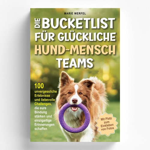 Design a harmonious, cute cover for a dog & human bucketlist Design by elQue.design