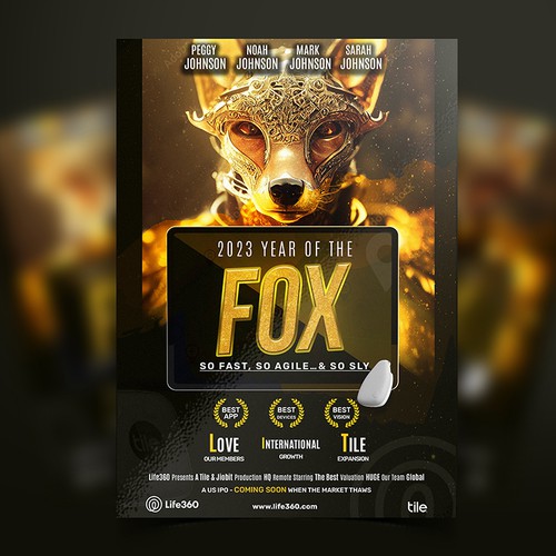 Life360 2023 Year of the Fox Poster Design by qannyDesign