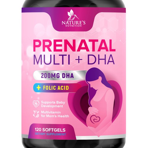 Prenatal Vitamins Label Design needed for Nature's Nutrition Diseño de TUNSAY