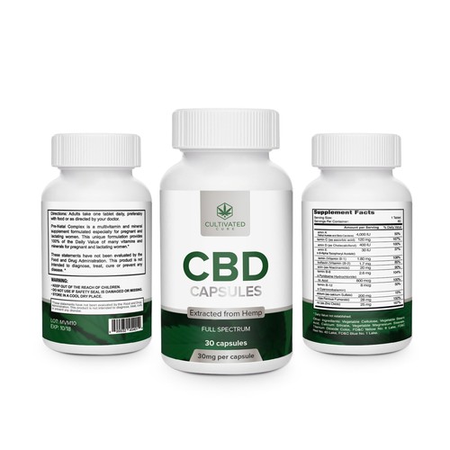 Label design for a CBD product Design by creationMB