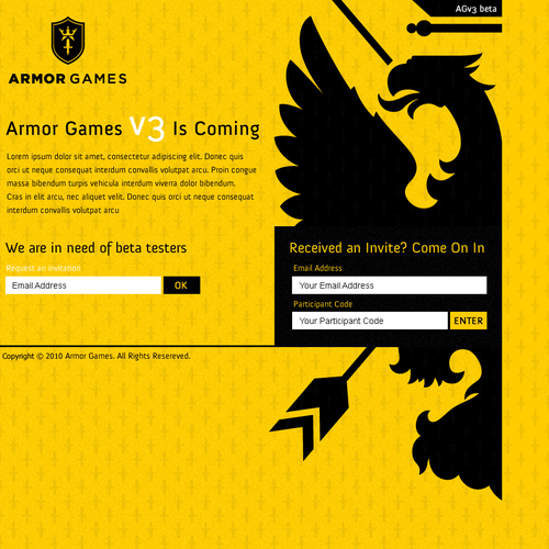 Breath Life Into Armor Games New Brand - Design our Beta Page Design von marekhz