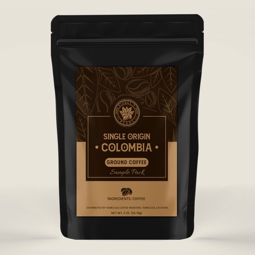 Disney's Beans First custom ground coffee product label Design by Radmilica