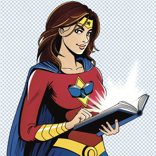 Comics (super-hero) Character - promoting reading in libraries Design by Mariana Carrino