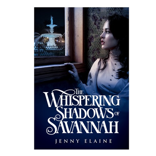 Create a stunning book cover with a 1940s lady, an air of mystery, and images of Savannah, Georgia Design by TRIWIDYATMAKA