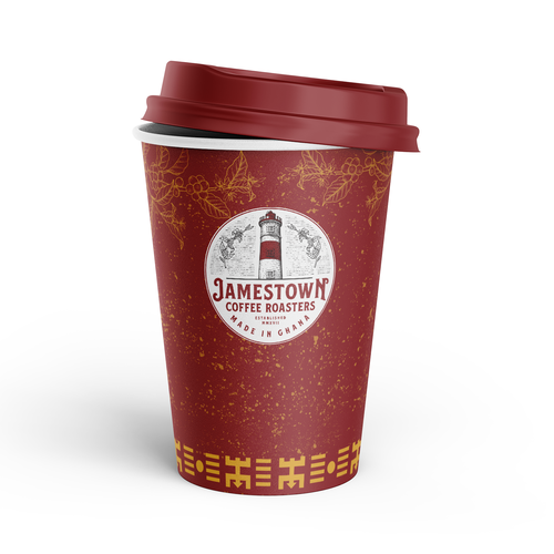 Coffee To-Go Cup Design for Cafe in Ghana Diseño de PackagingHolic