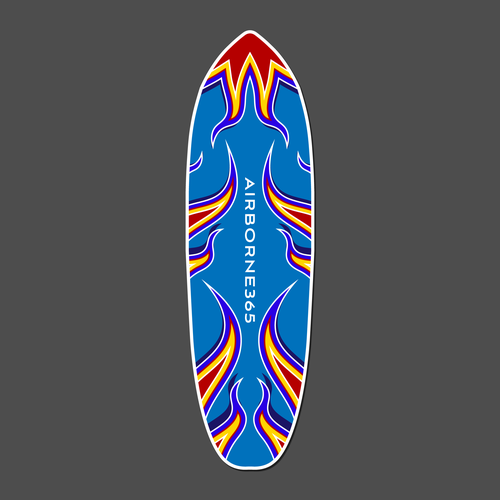 Surfboard Style Skate Deck Design Design by Digital Man ✅