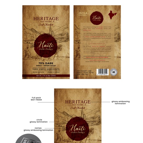 High-End Craft Chocolate Packaging that Creates a Sense of Heritage and Community Design by SRAA