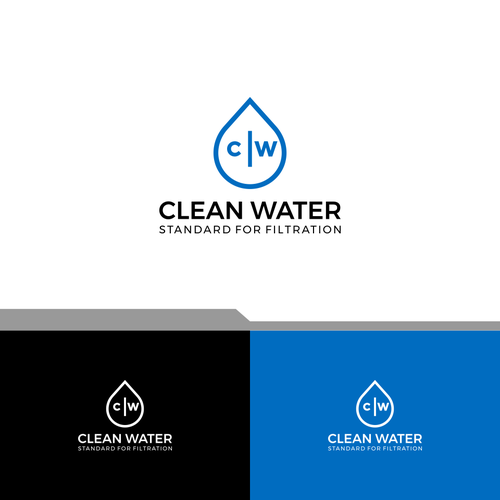 Simple Clean Logo for Water Filtration Company Design by Lion Black