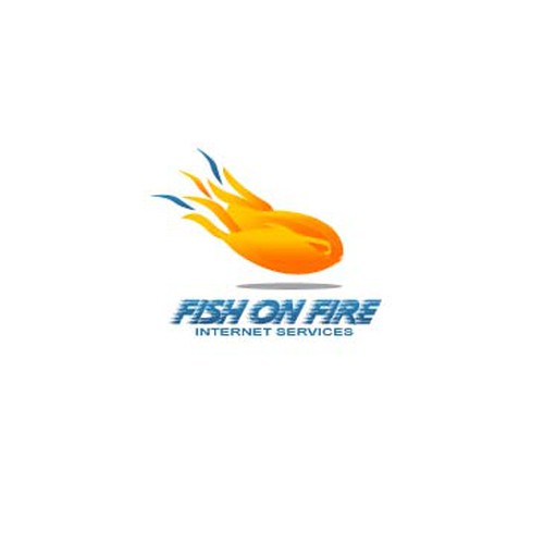 Fish on Fire - Internet Services Logo Design by Abdul Ahad