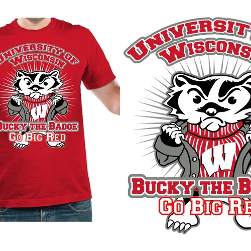 Wisconsin Badgers Tshirt Design Design by devondad