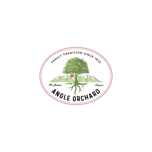 100 year old orchard logo. Design by Yeh