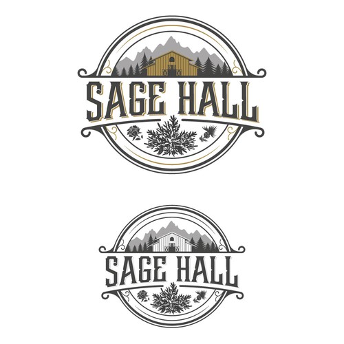 Sage Hall - Country Swing Dance & Wedding Venue Logo Design réalisé par Mararti