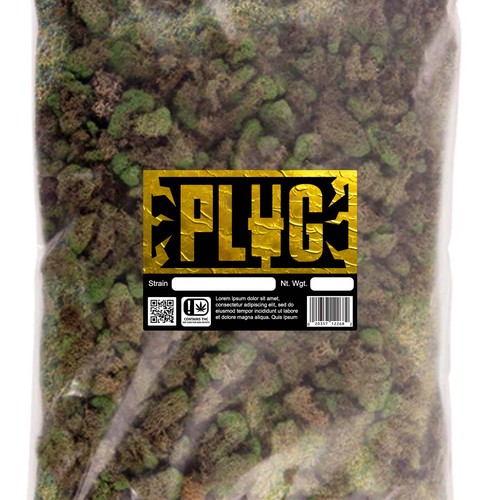 Design an urban looking label for a cannabis street brand that specializes in bulk flower sales Design by m(e_e)m