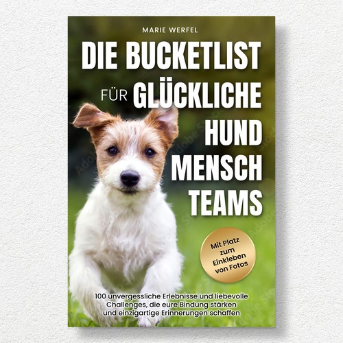 Design a harmonious, cute cover for a dog & human bucketlist Design by Kukira Design