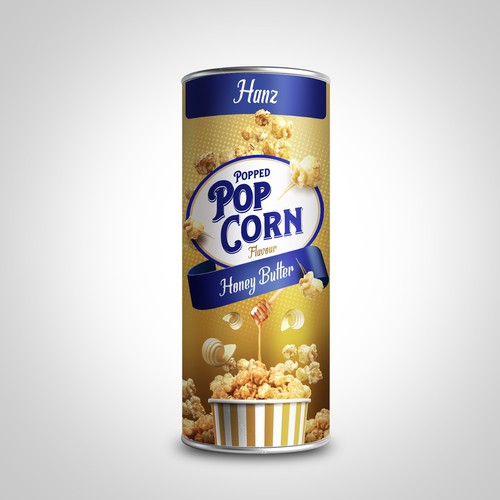 Premium Quality Popped Pop Corn Packaging Design réalisé par sougatacreative