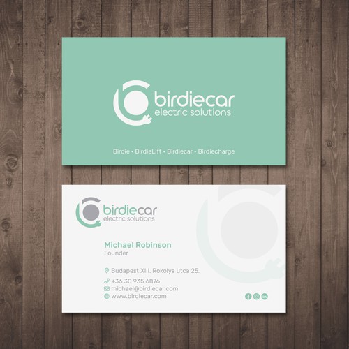 business card for company called birdie Design by Tcmenk