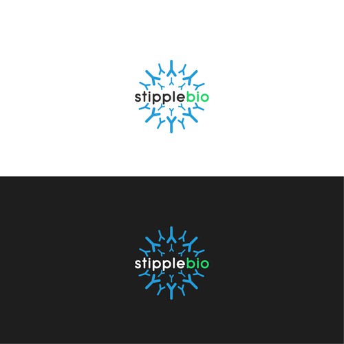 Design a logo for a biotech that uses "molecular stippling" to map out cancer's vulnerabilities Design by Winter Design Studio