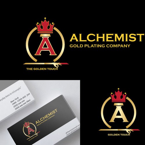 Design a luxury gold plating company logo Design by Psihonaut