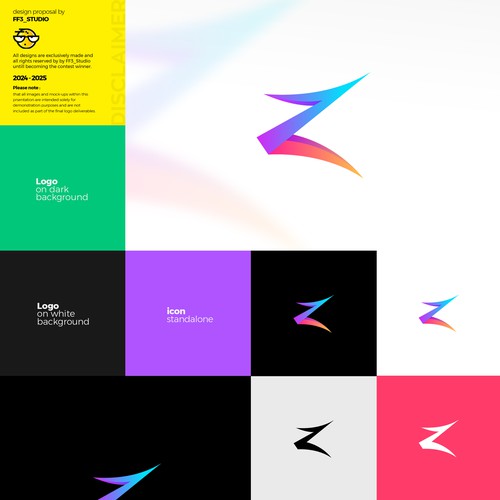Abstract Z shape logo Design by FF3 ˢᵗᵘᵈⁱᵒ