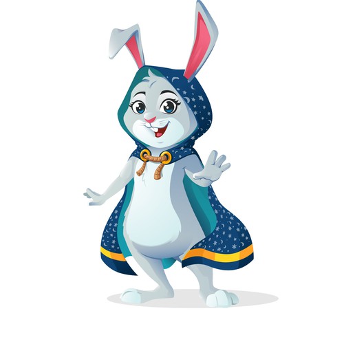 Cloak-Wearing Bunny Character (Vector) for Children's Book! Design réalisé par Rozart ®