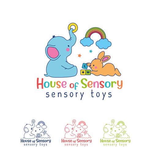 Design a feminine sensory toy store logo for an online retailer selling sensory toys for kids Design by AdryQ