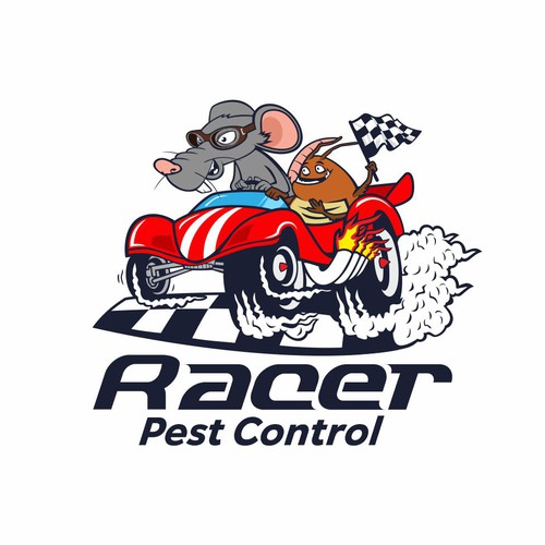 Design a cartoonish "Racing Pest at finish line" to promote our new pest control company Design by Noessa