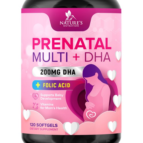 Prenatal Vitamins Label Design needed for Nature's Nutrition Réalisé par TUNSAY