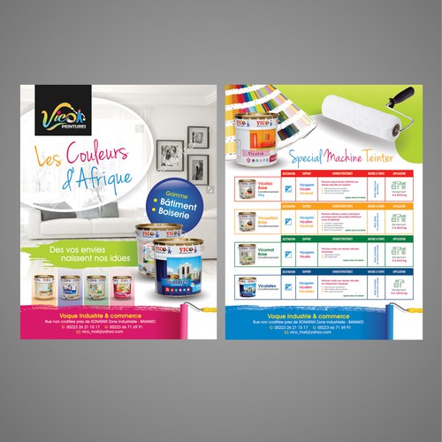 "Flyer pour une nouvelle unité de peinture" winning Postcard, flyer or print