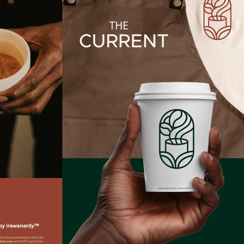"The Current - A Student Run Coffee Shop" winning Product packaging