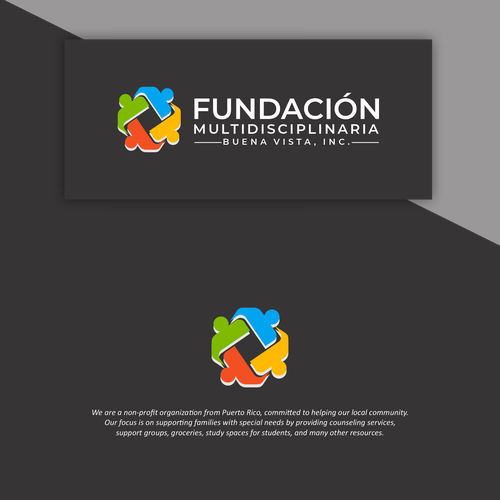 "We want a logo that transforms the lives of families" winning Business card