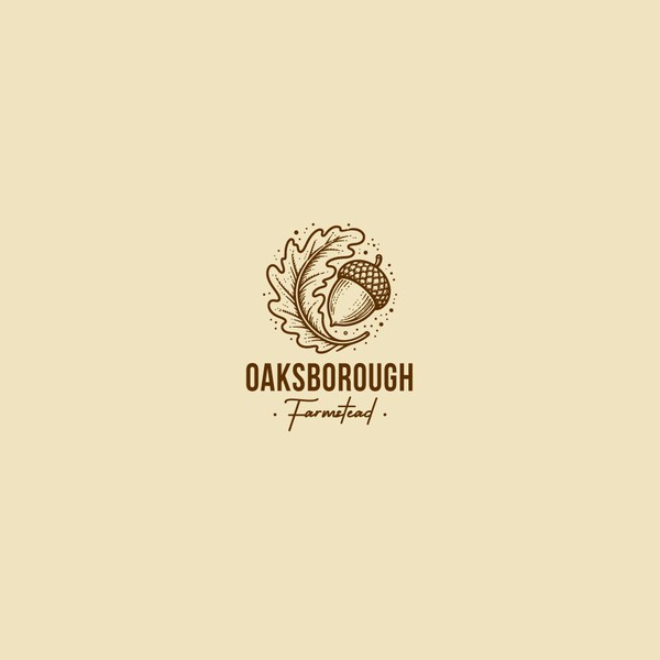 Farmstead OAK AND LEAF Logo