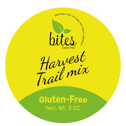 Design Design a Food Label for Harvest Trail Mix (logo and dieline files included) por winmal