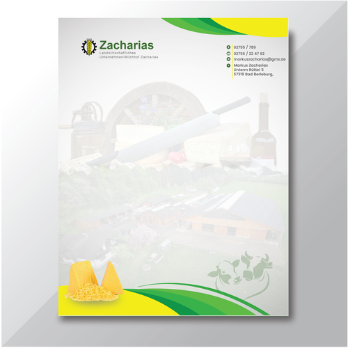 We need  letterhead design for our agricultural farm with production and sale of regional products Design by Raaza Aftab