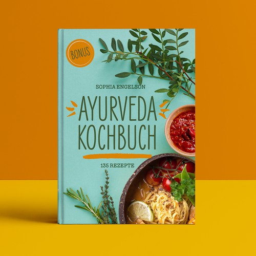 Book-Cover for Ayurveda Cookbook - Cover für Ayurveda Kochbuch Design by Catharina B