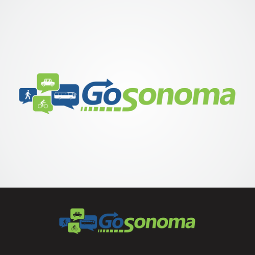 Multi-modal transportation logo for Sonoma County Design by ability