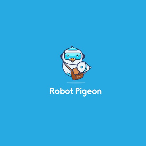 Design me a cartoon Robot Pigeon Logo Design by congkek123
