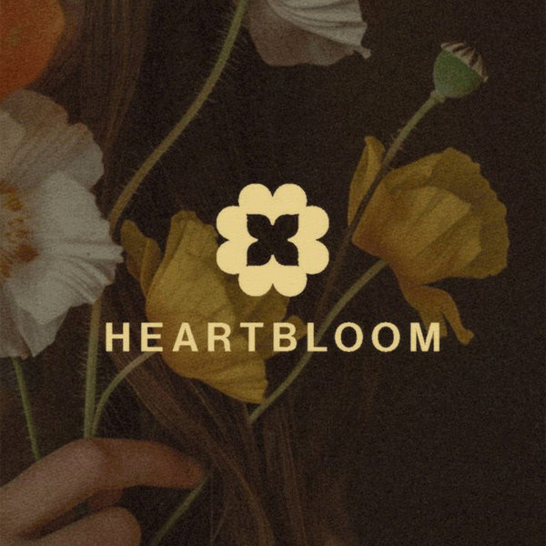 Heart and flower logo